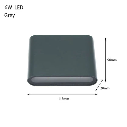 LED Outdoor Waterproof Wall Light 6W 12W 24W  Modern Aluminum Wall Lamp For Balcony Bedroom Living  6