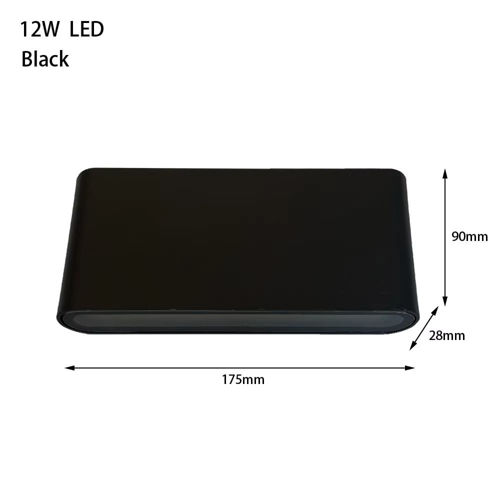 LED Outdoor Waterproof Wall Light 6W 12W 24W  Modern Aluminum Wall Lamp For Balcony Bedroom Living  8