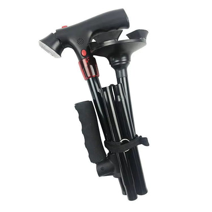 Collapsible Telescopic Walking Cane With LED Light And Alarm  Folding Cane For Seniors With Adjusta 6