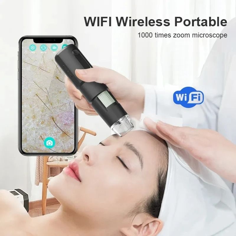 Wireless Digital Skin and Scalp Analyzer with WiFi Connection and High Precision Facial Magnifier Microscope