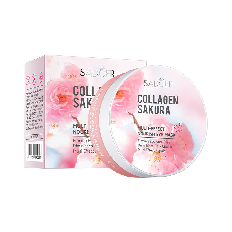 Sakura Collagen Eye Patches, Skin Care for Eyes, Moisturizing Firming, Mask Anti Dark Circles, Eyes Bags Removal