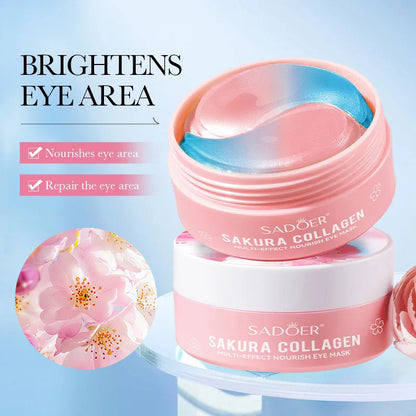 Sakura Collagen Eye Patches, Skin Care for Eyes, Moisturizing Firming, Mask Anti Dark Circles, Eyes Bags Removal