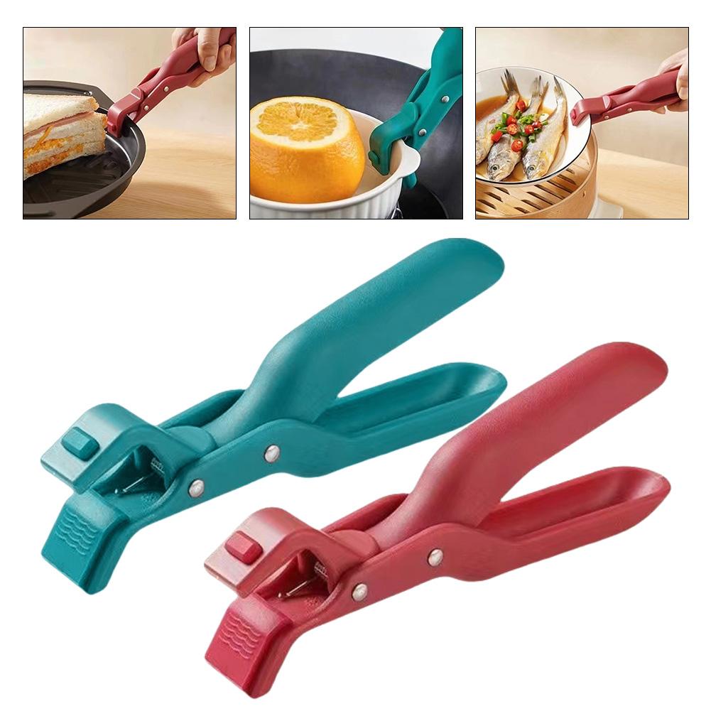 Anti-Scalding Dish Plate Gripper Clips, Secure Tongs Clamp Holder for Moving Hot Plates, Bowls from Pot, Microwave Oven