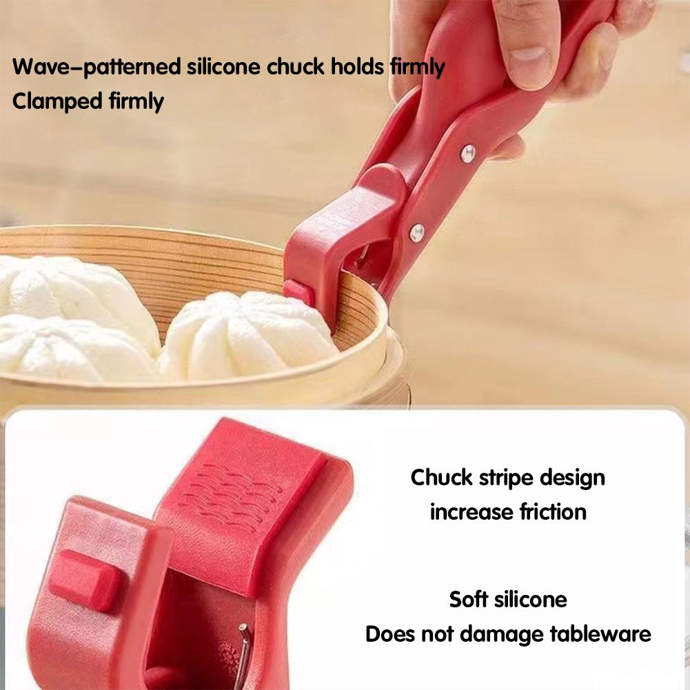 Anti-Scalding Dish Plate Gripper Clips, Secure Tongs Clamp Holder for Moving Hot Plates, Bowls from Pot, Microwave Oven
