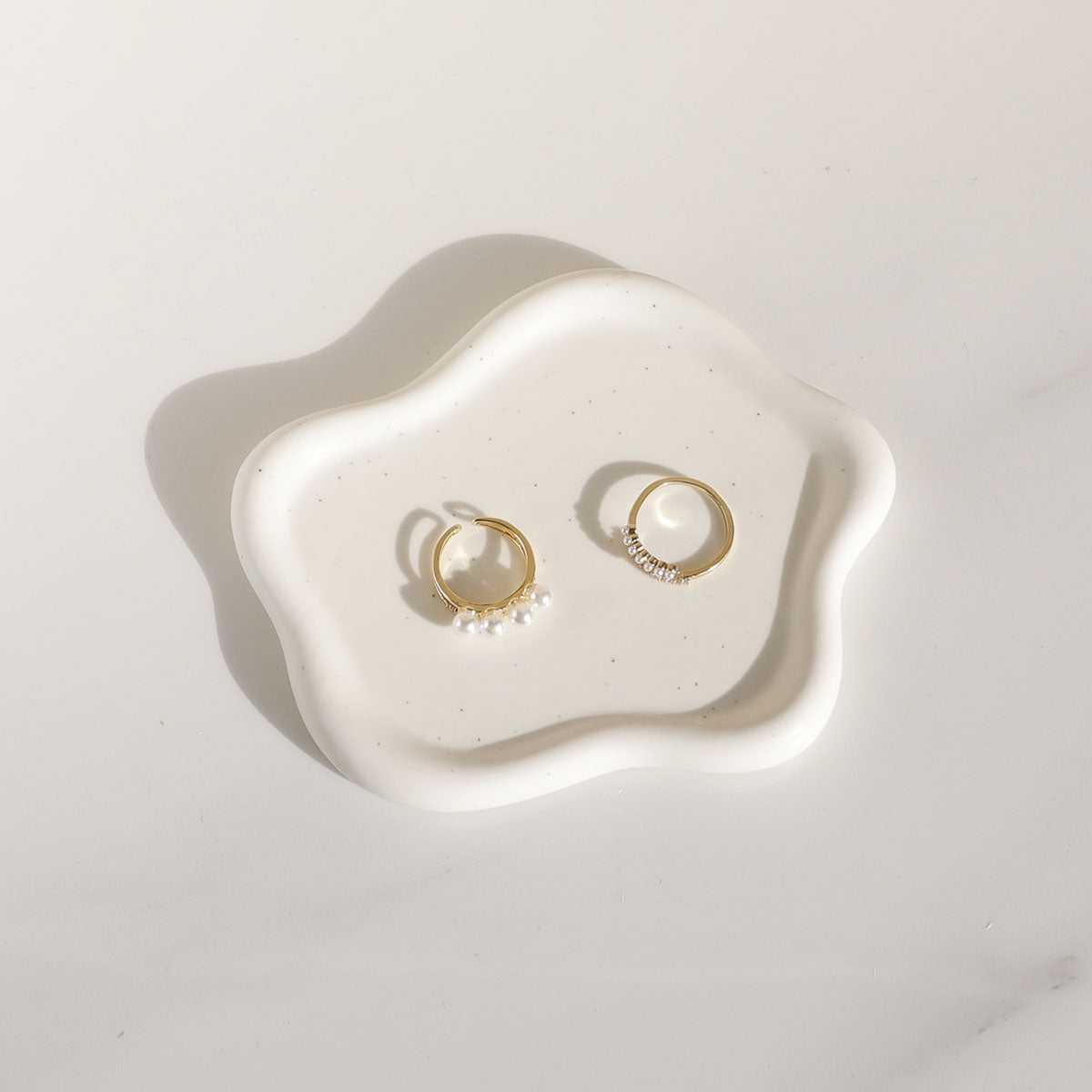 Ceramic Jewelry Dish for Women, Elegant Jewelry Tray Trinket Dish, Cloud Tray for Rings, Watches Keys, Perfect Christmas
