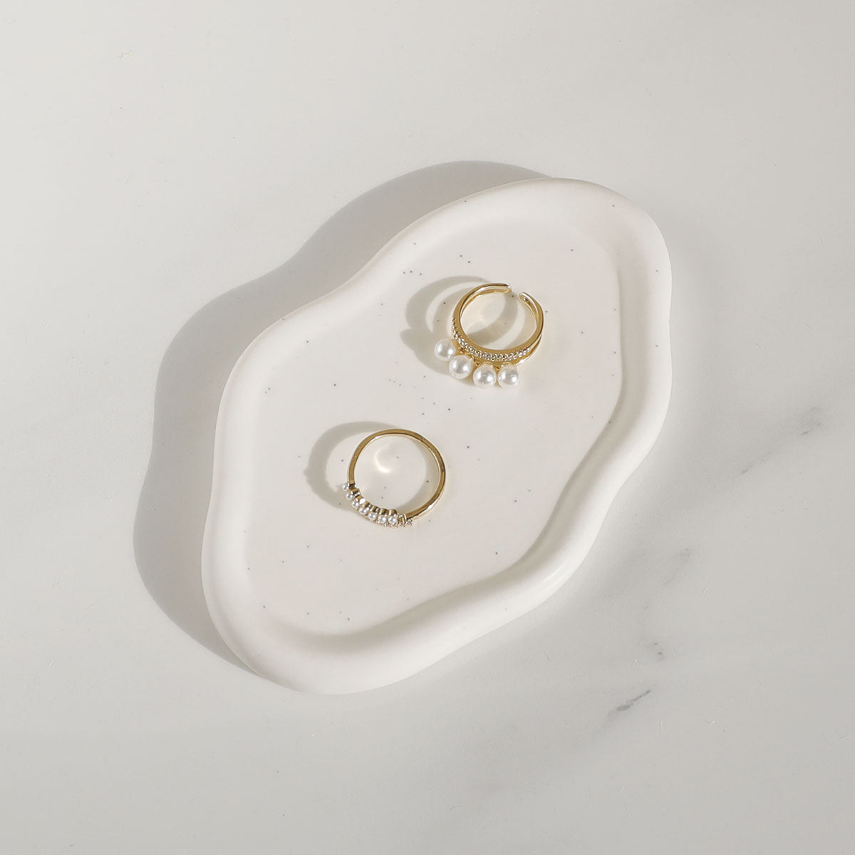 Ceramic Jewelry Dish for Women, Elegant Jewelry Tray Trinket Dish, Cloud Tray for Rings, Watches Keys, Perfect Christmas