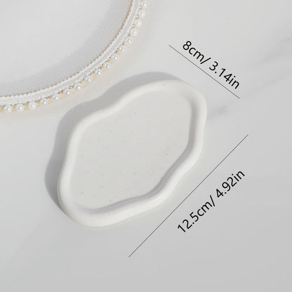 Ceramic Jewelry Dish for Women, Elegant Jewelry Tray Trinket Dish, Cloud Tray for Rings, Watches Keys, Perfect Christmas