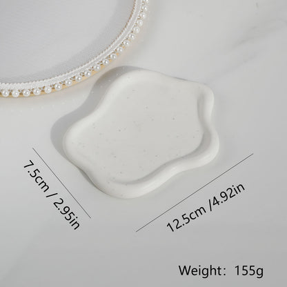 Ceramic Jewelry Dish for Women, Elegant Jewelry Tray Trinket Dish, Cloud Tray for Rings, Watches Keys, Perfect Christmas