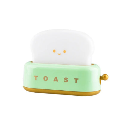 Creative Bread Toast Toaster Nightlight, Rechargeable LED Lamp, Bedroom Table Light, Fun Birthday Gift Idea