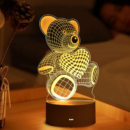 USB LED Night Lights 3D Lamp Acrylic Neon Sign, Xmas Christmas Home Decorations, Bedroom Birthday Wedding Gifts