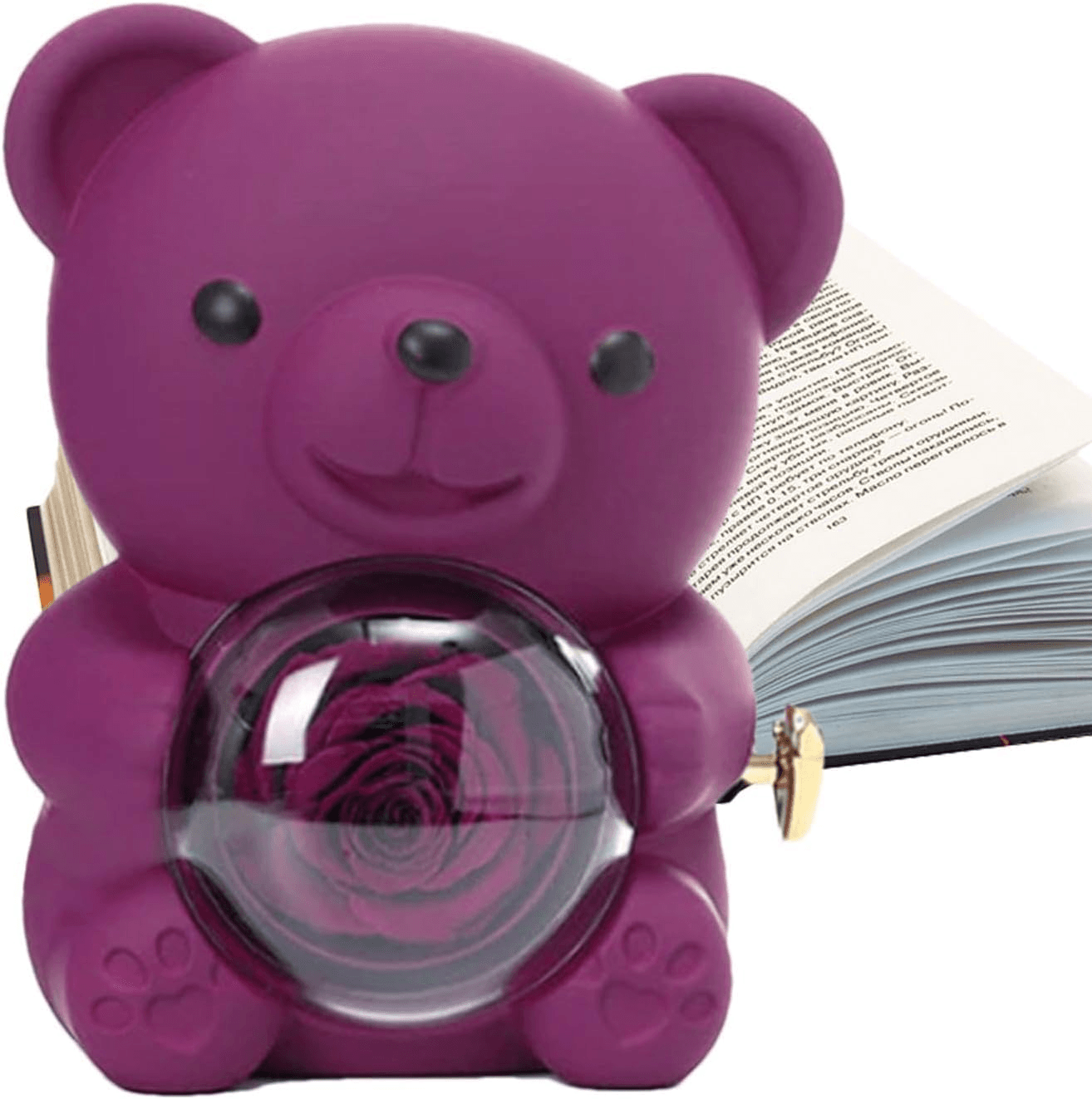 Cute Bear Jewelry Gift Box With Eternal Rose Teddy Bear Gifts Box For Valentines Day Anniversary Ro 2