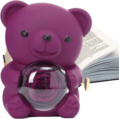 Cute Bear Jewelry Gift Box With Eternal Rose Teddy Bear Gifts Box For Valentines Day Anniversary Ro 2