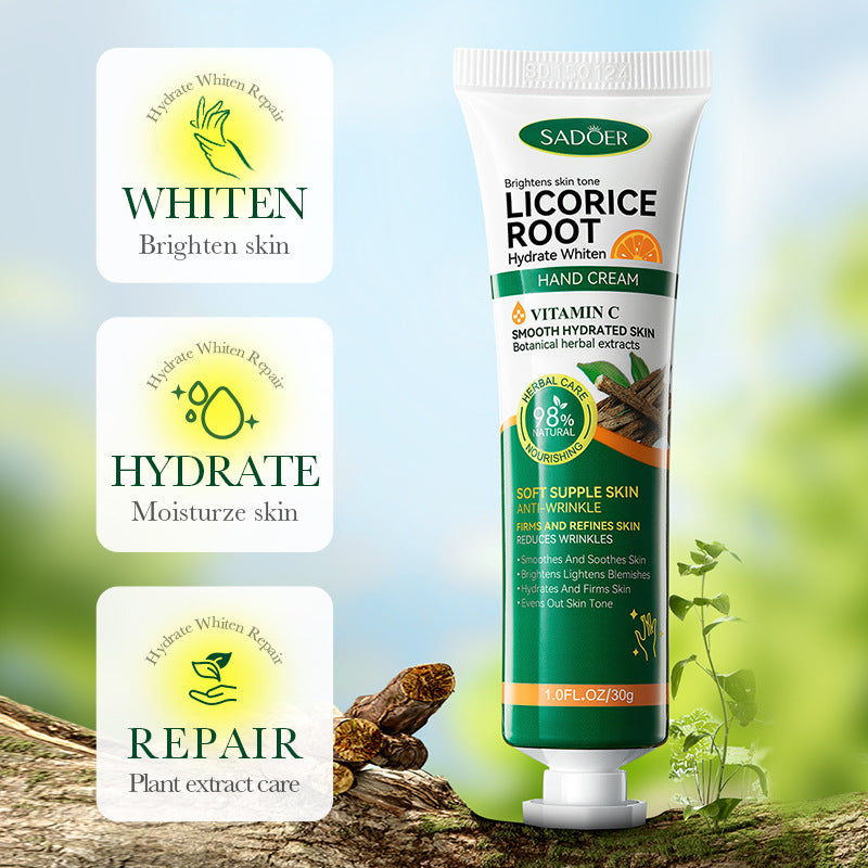 Vitamin C Licorice Hydrating Hands Hand Cream Moisturizing, Nourishing Brightening Skin Care Products, Revitalize Softne