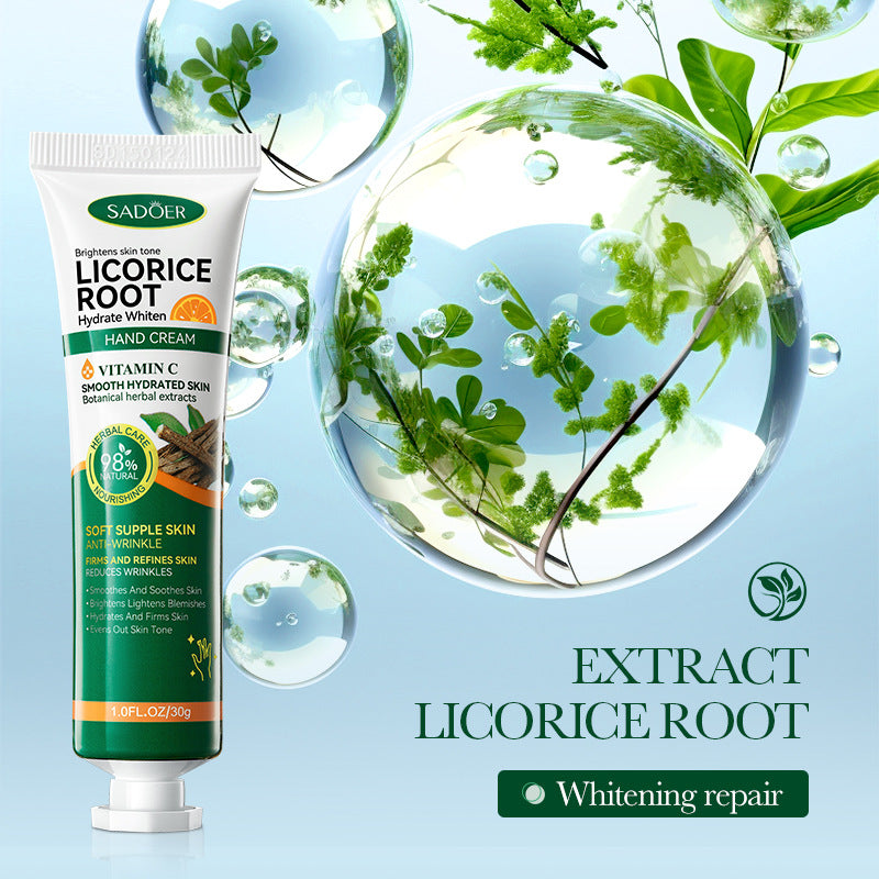 Vitamin C Licorice Hydrating Hands Hand Cream Moisturizing, Nourishing Brightening Skin Care Products, Revitalize Softne