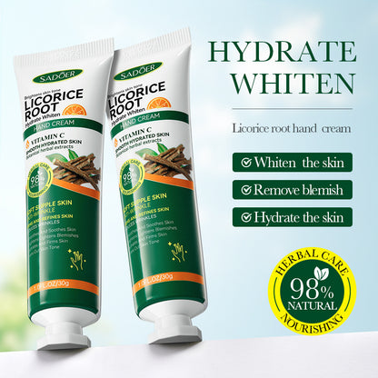 Vitamin C Licorice Hydrating Hands Hand Cream Moisturizing, Nourishing Brightening Skin Care Products, Revitalize Softne