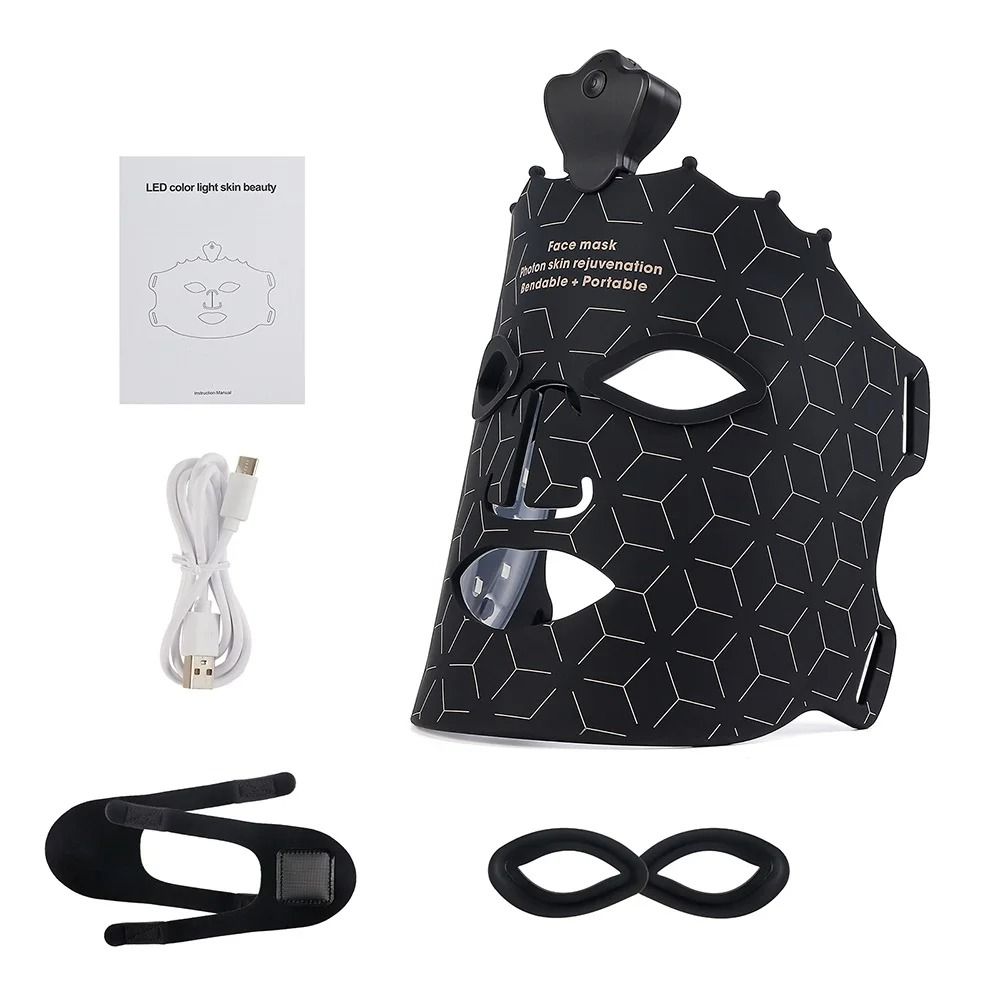 Silicone LED Photon Therapy Face Mask With Seven Color Light Modes For Skin Repair 8