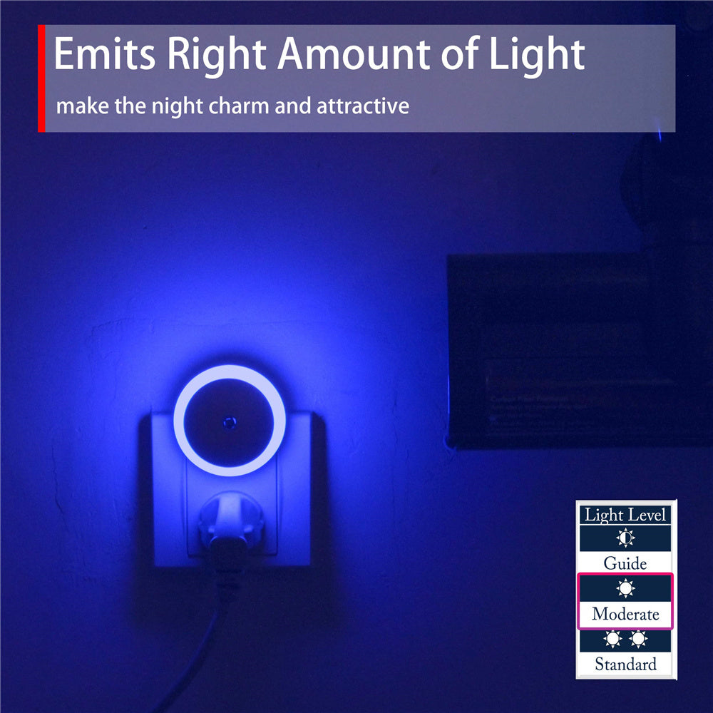 LED Night Light Plug in, Auto Dim Dusk to Dawn Sensor, Smart Wall Lamp for Bathroom, Stairway, Kitchen, Bedroom