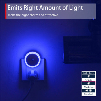LED Night Light Plug in, Auto Dim Dusk to Dawn Sensor, Smart Wall Lamp for Bathroom, Stairway, Kitchen, Bedroom