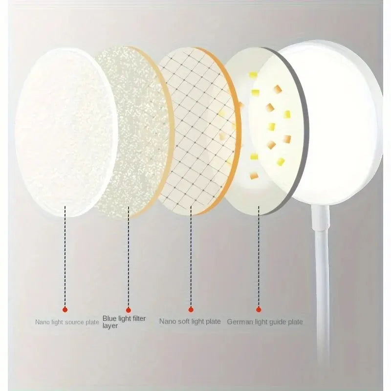 Clip Model Eye Protection Night Light, LED Desk Lamp with USB Power, Study Table Lamp for Bedroom, Bedside, Desktop