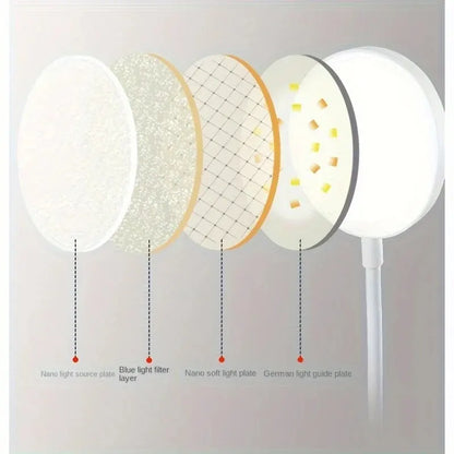 Clip Model Eye Protection Night Light, LED Desk Lamp with USB Power, Study Table Lamp for Bedroom, Bedside, Desktop