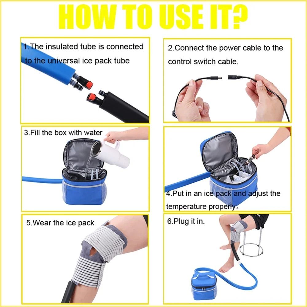 Cold Therapy Knee Cuff With Compression And Ice Cooling For Pain And Swelling Relief 3