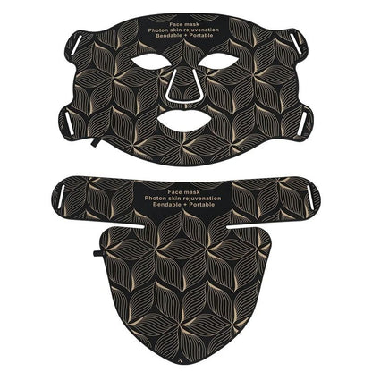 Eight Color LED Facial And Neck Mask With Light Therapy For Skin Firming Whitening And Oil Control 8