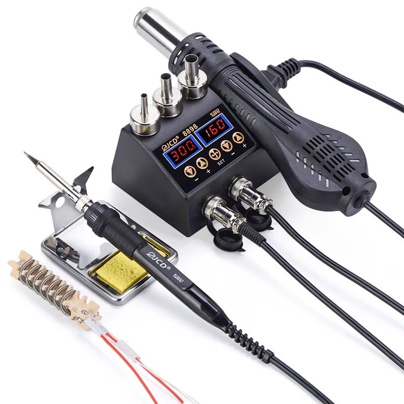 2 In 1 750W Soldering Station LCD Digital Display Rework Welding Station 8898 9