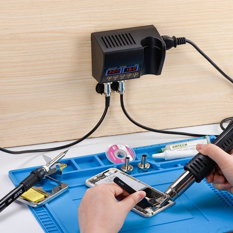 2 In 1 750W Soldering Station LCD Digital Display Rework Welding Station 8898 4