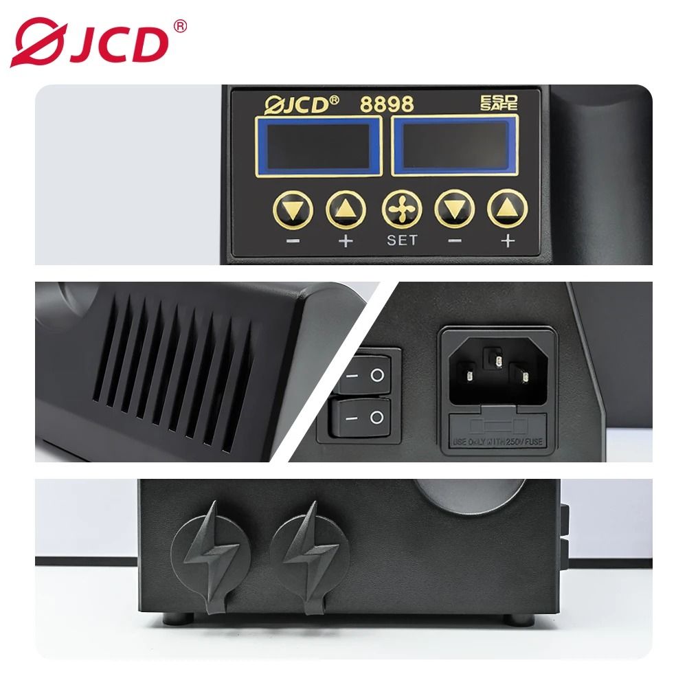 2 In 1 750W Soldering Station LCD Digital Display Rework Welding Station 8898 6