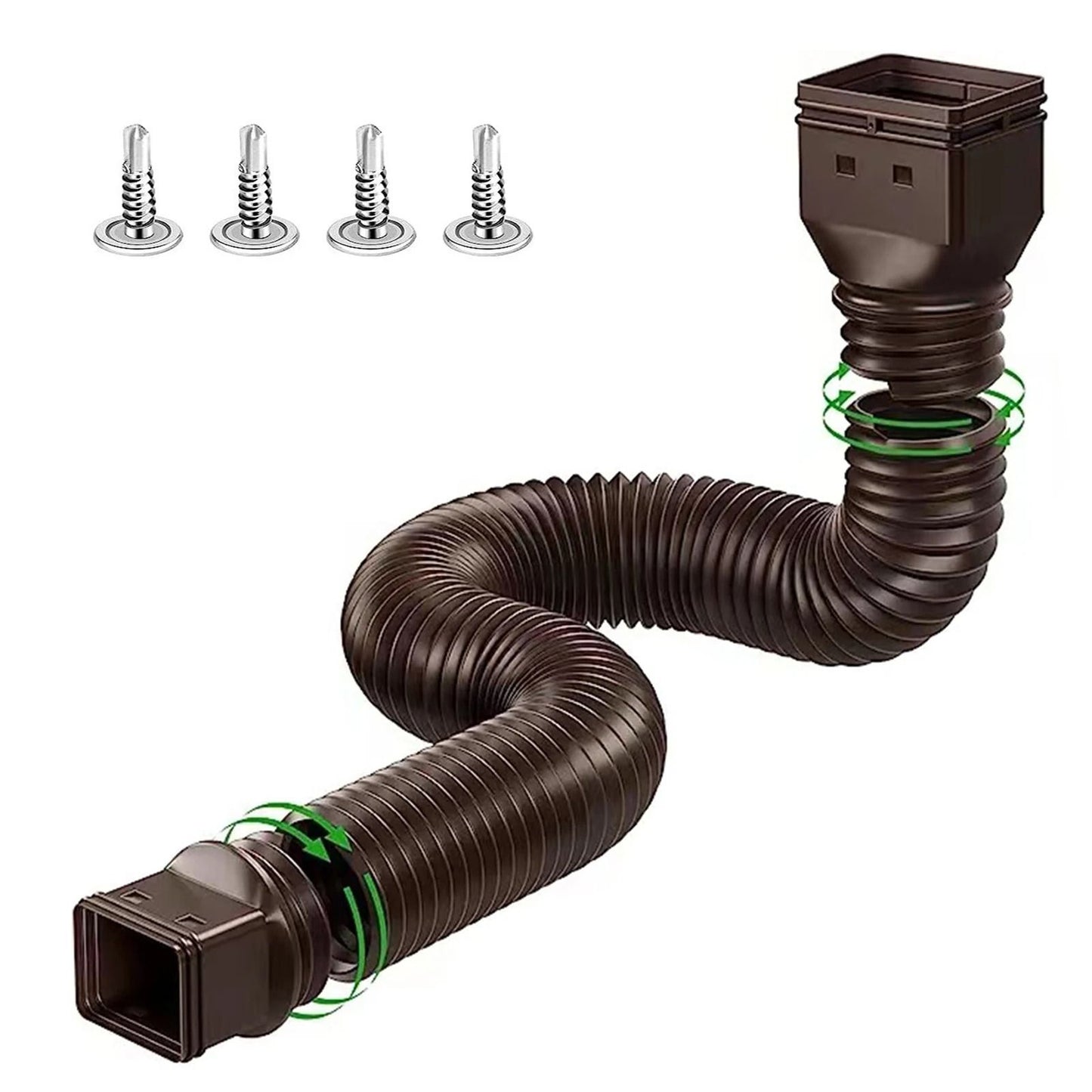 Flexible Rain Gutter Downspout Extension With Multiple Connector Sizes And Easy Installation 7