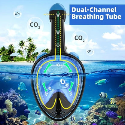 Full Face Snorkel Mask With Detachable Camera Mount Wide View AntiFog AntiLeak For Youth And Adults 3