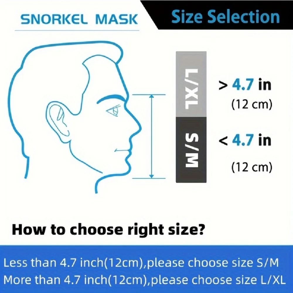 Full Face Snorkel Mask With Detachable Camera Mount Wide View AntiFog AntiLeak For Youth And Adults 6