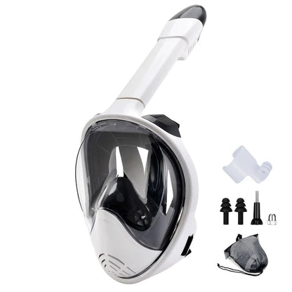 Full Face Snorkel Mask With Detachable Camera Mount Wide View AntiFog AntiLeak For Youth And Adults 10