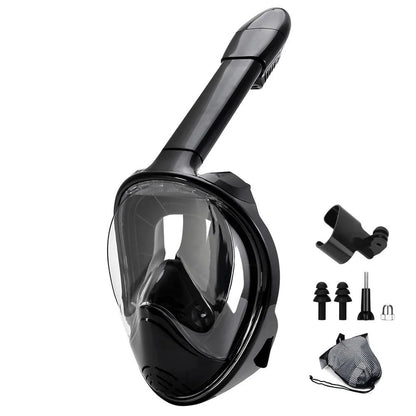 Full Face Snorkel Mask With Detachable Camera Mount Wide View AntiFog AntiLeak For Youth And Adults 7