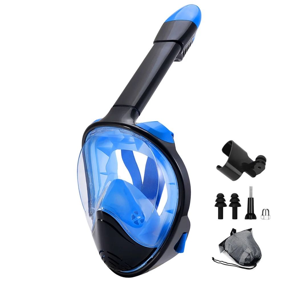 Full Face Snorkel Mask With Detachable Camera Mount Wide View AntiFog AntiLeak For Youth And Adults 8