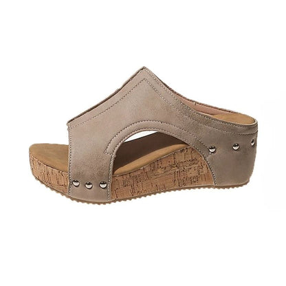 Mesh Breathable Open Toe Summer Wedge Sandals For Women With Comfortable Platform 1