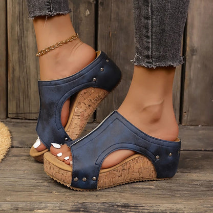 Mesh Breathable Open Toe Summer Wedge Sandals For Women With Comfortable Platform 8