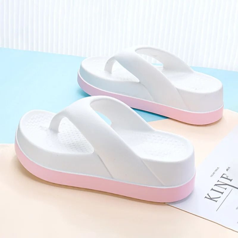 Popular Platform Flip Flops Casual Flat Sandals For Women 5