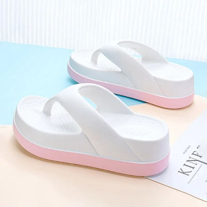 Popular Platform Flip Flops Casual Flat Sandals For Women 5