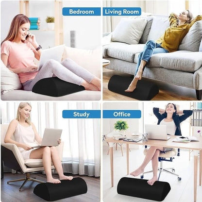 Memory Foam Foot Rest Under Desk With Removable Washable Cover 5