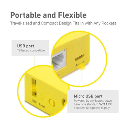 Mini Travel VPN Router Pocket WiFi Repeater Mobile Hotspot Secure Portable 3
