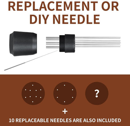 Espresso Needle Stirring Tool With Magnetic Holder And Replacement Pins 5