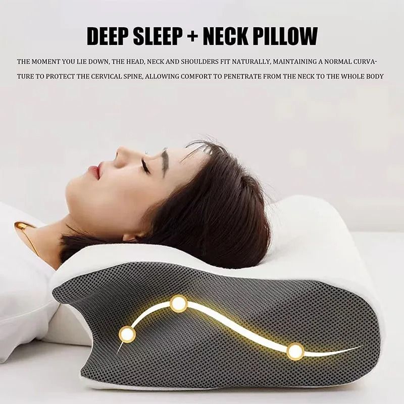 Single Memory Foam Side Sleeper Pillow with Slow Rebound and Cervical Support