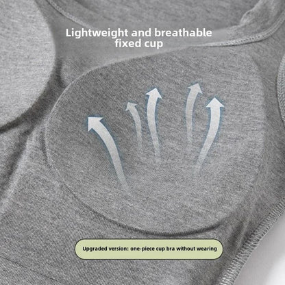 Seamless Built In Bra Tank Top For Women Breathable Sports Vest Combo 1