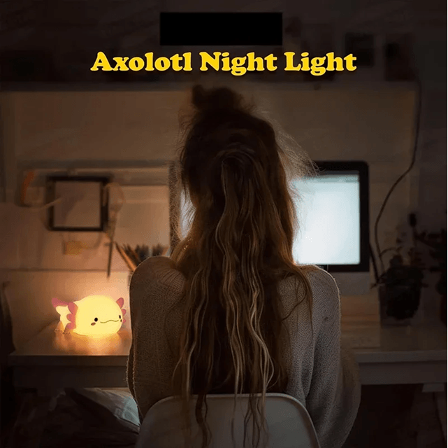 LunaLumi Axolotl Touch Rechargeable Night Light 3