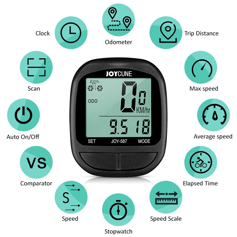 RideTrack Plus Bicycle Computer LED Display 1