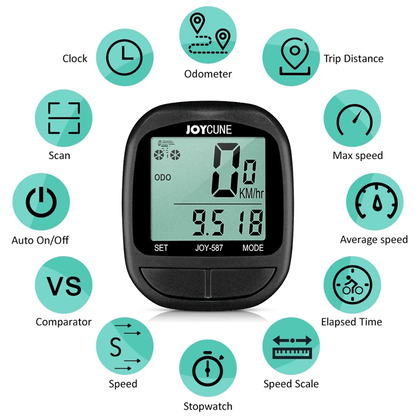 RideTrack Plus Bicycle Computer LED Display 1