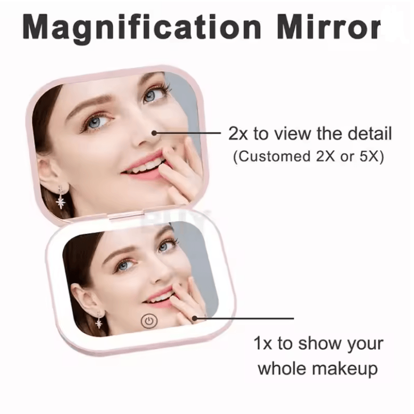 GlowEase Compact Folding Makeup Mirror 2