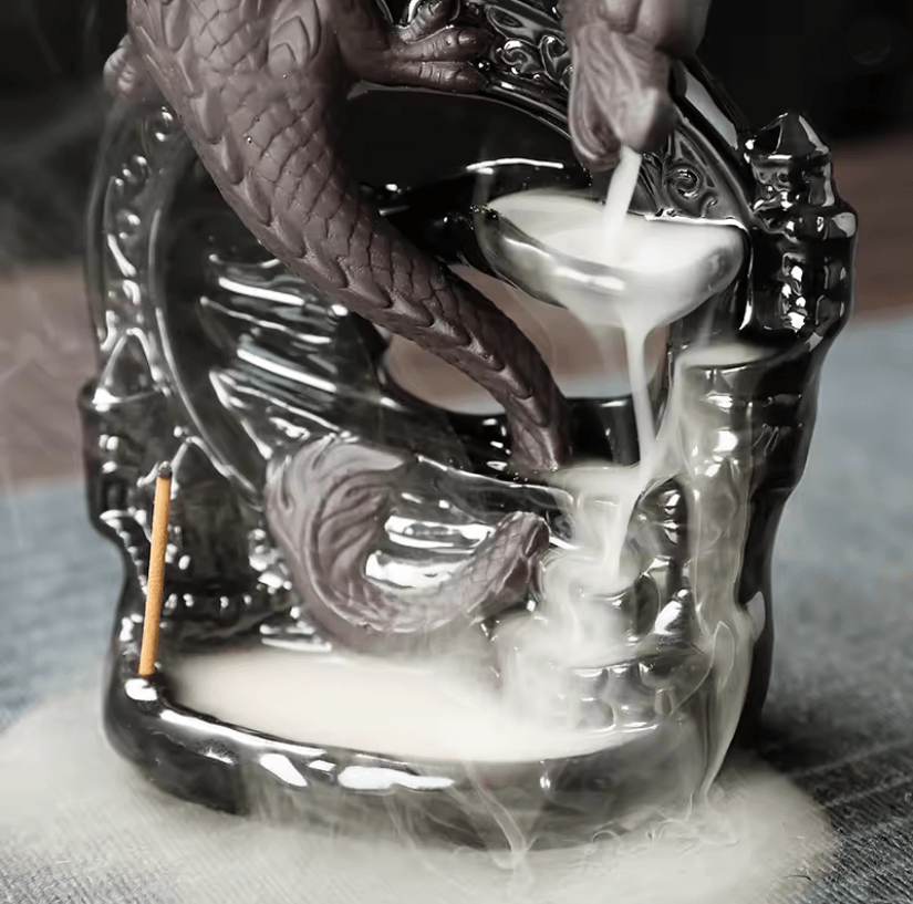 DragonMist Ceramic Backflow Incense Fountain 2