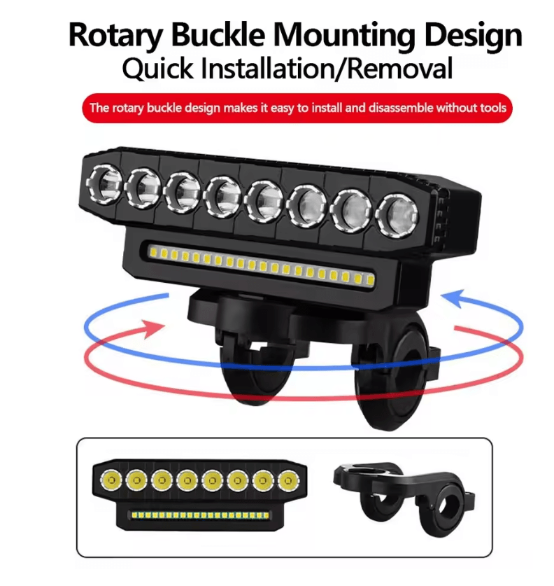 RideGuard 6 Mode USB Rechargeable Bike Light And Horn 2
